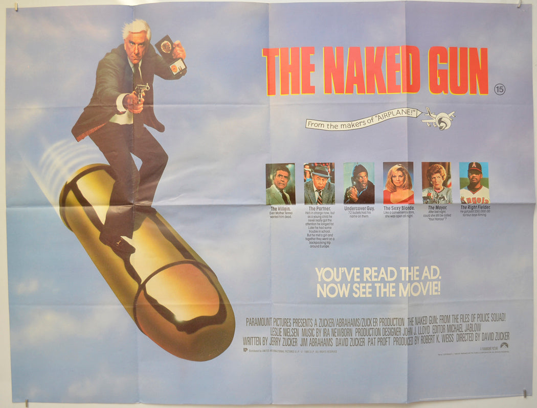 The Naked Gun  Original Quad Poster - Film Poster - Movie Poster