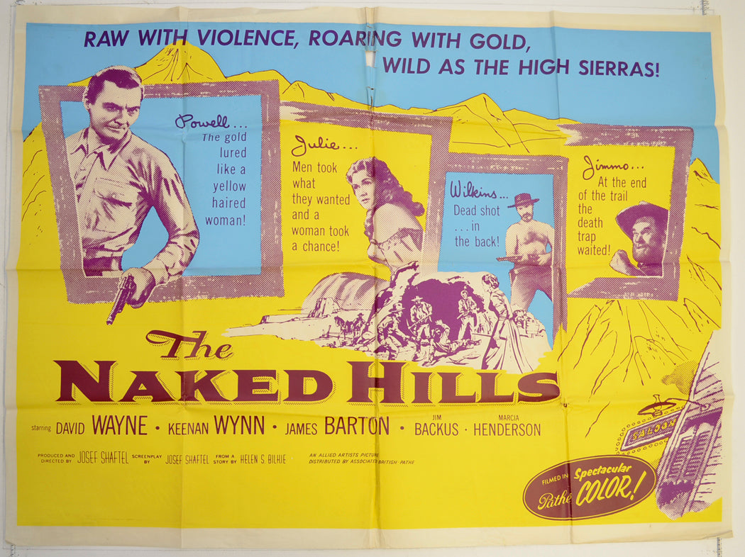 The Naked Hills  Original British Quad Poster - Film Poster - Movie Poster 