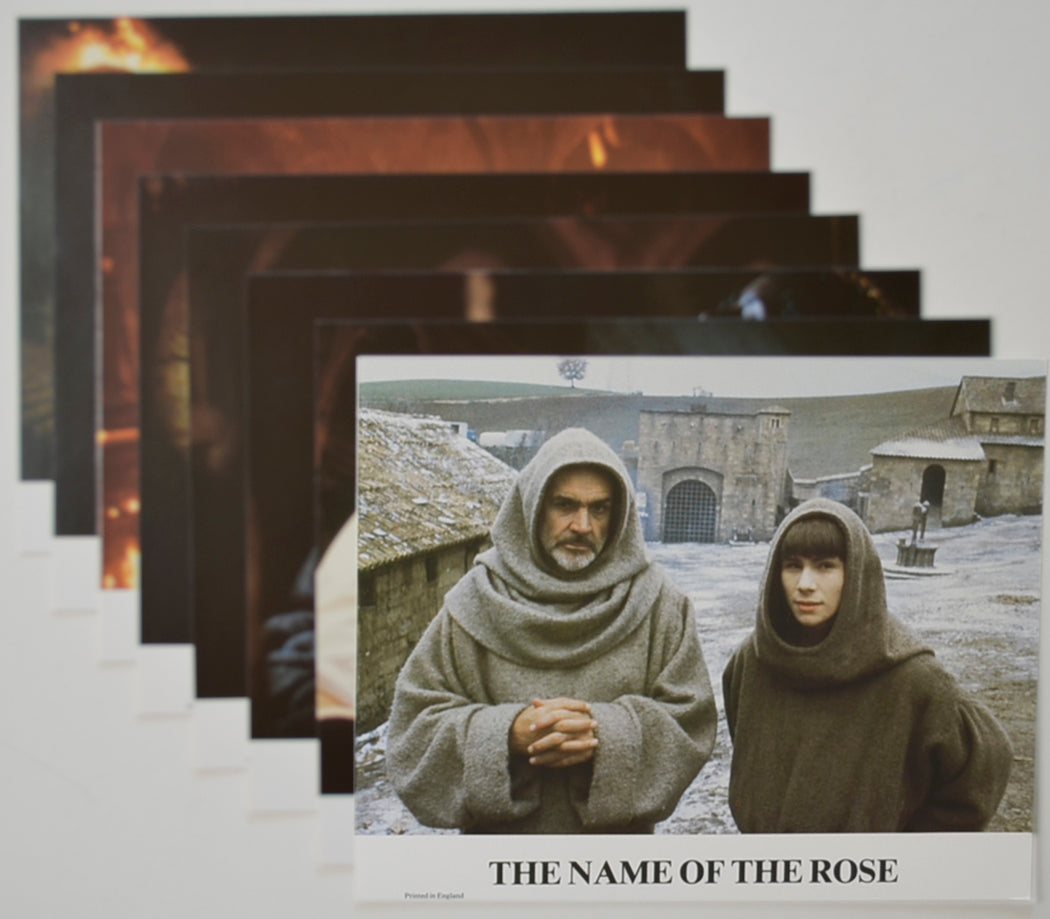 THE NAME OF THE ROSE (Full View) Cinema Set of Colour FOH Stills / Lobby Cards  