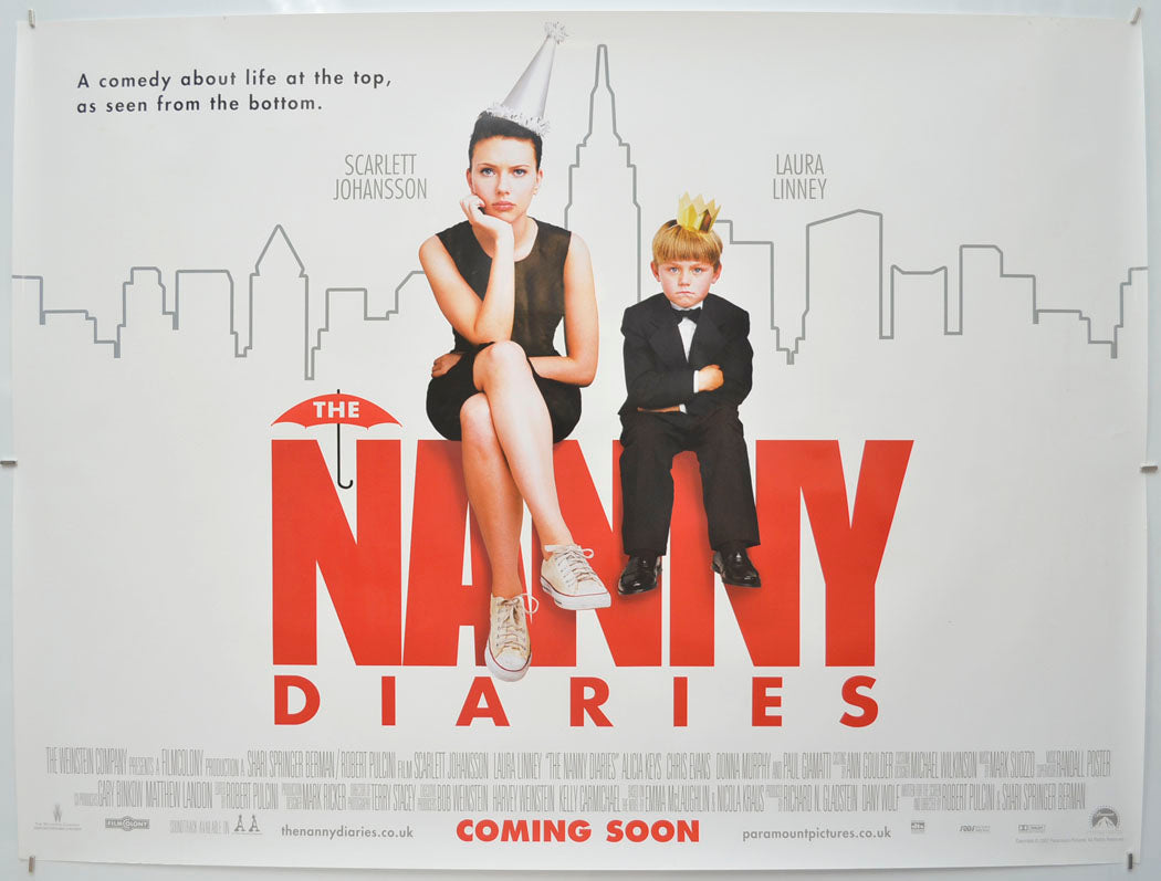 The Nanny Diaries (Teaser / Advance Version) Original Quad Poster - Film Poster - Movie Poster