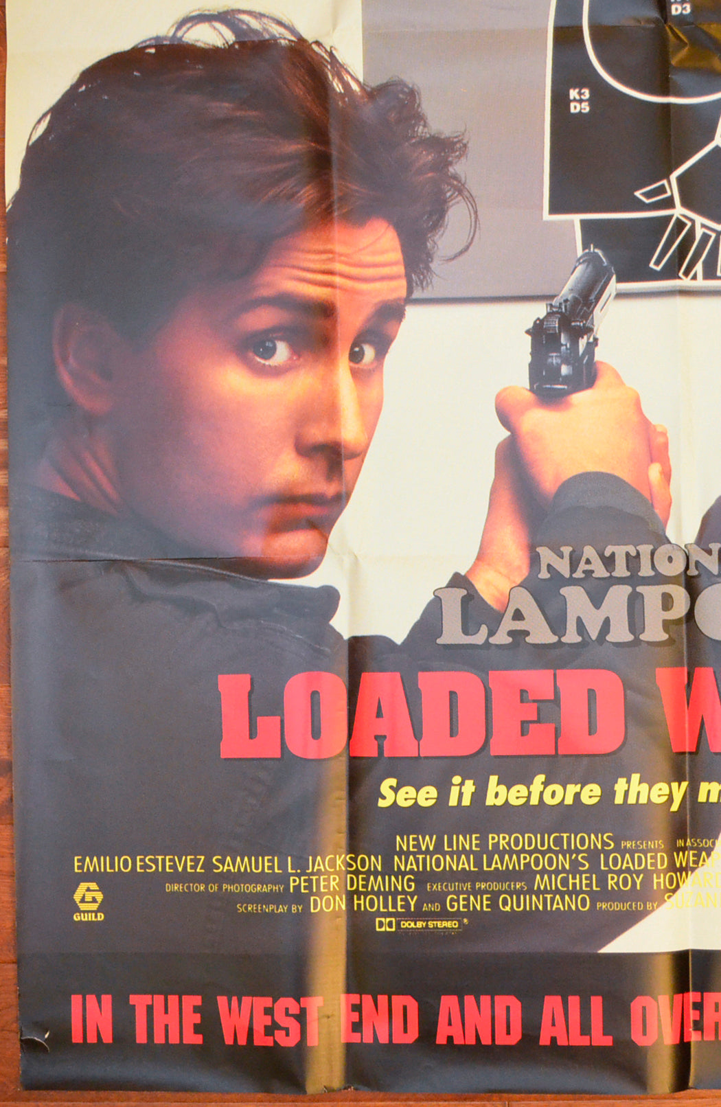 NATIONAL LAMPOON’S LOADED WEAPON (Bottom Left) Cinema Bus Stop Movie Poster 