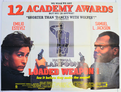 National Lampoon's Loaded Weapon 1  Original British Quad Poster - Film Poster - Movie Poster 