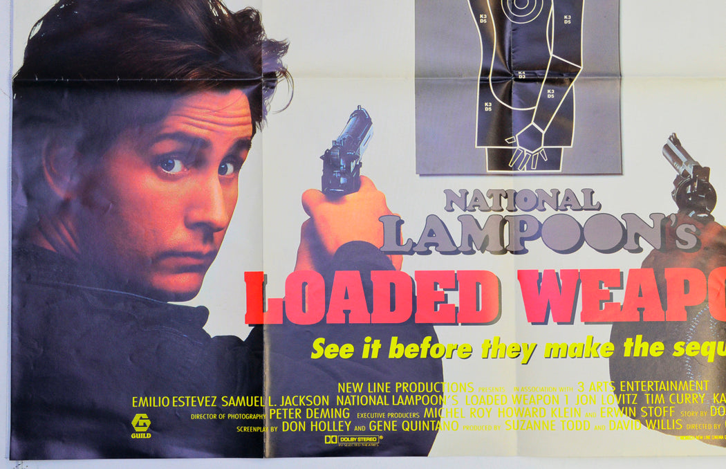 NATIONAL LAMPOON’S LOADED WEAPON 1 (Bottom Left) Cinema Quad Movie Poster 