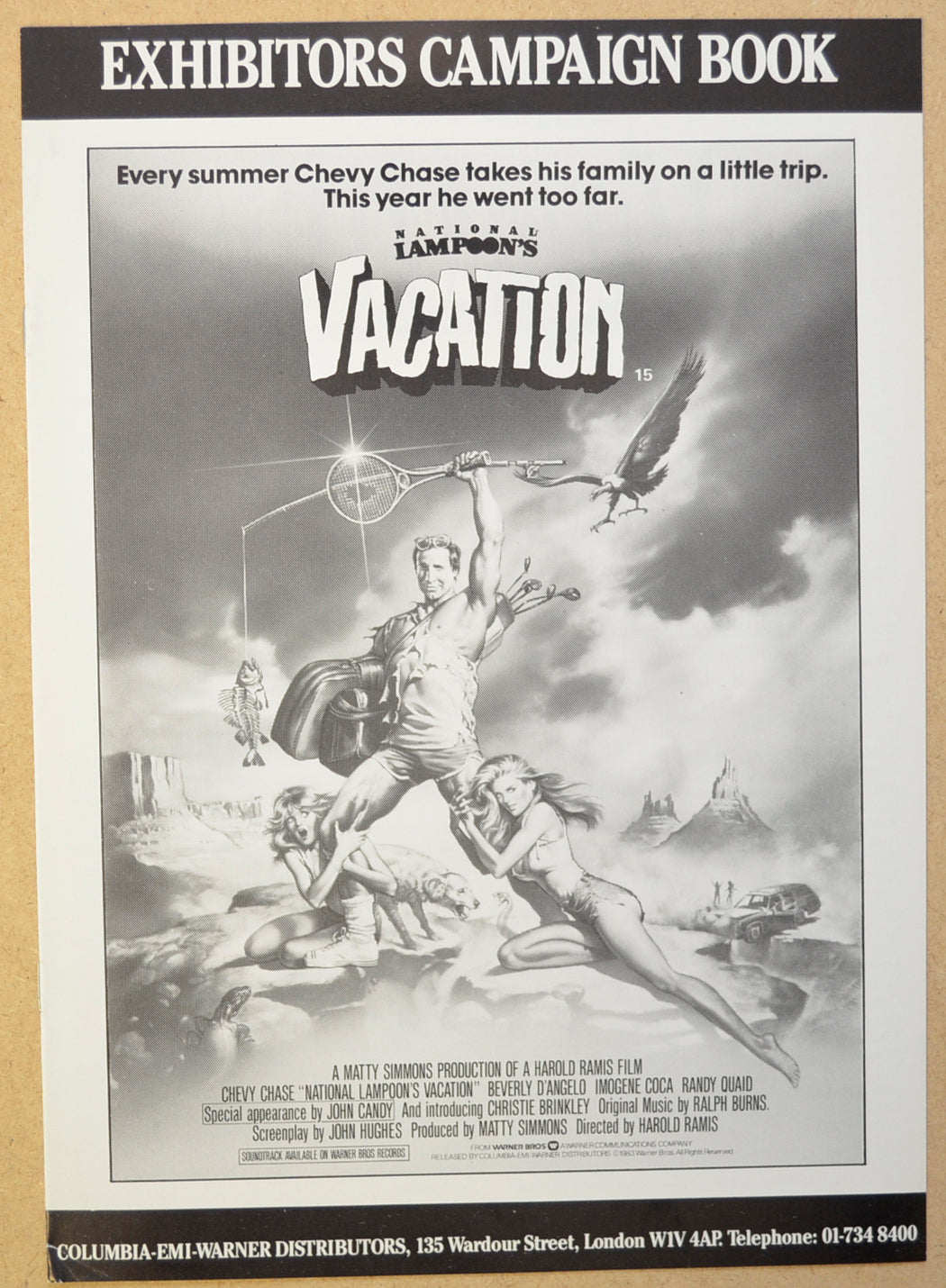 National Lampoon's Vacation Original 8 Page Cinema Exhibitors Campaign Press Book (UK)