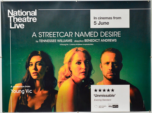 National Theatre Live: A Streetcar Named Desire - Original Quad Poster - Film Poster - Movie Poster