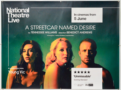 National Theatre Live: A Streetcar Named Desire - Original Quad Poster - Film Poster - Movie Poster