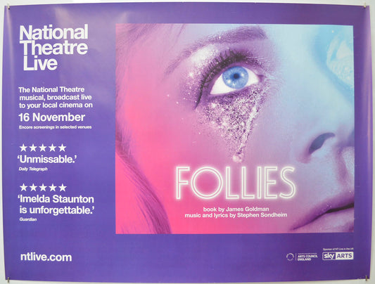 National Theatre Live: Follies  Original Quad Poster - Film Poster - Movie Poster