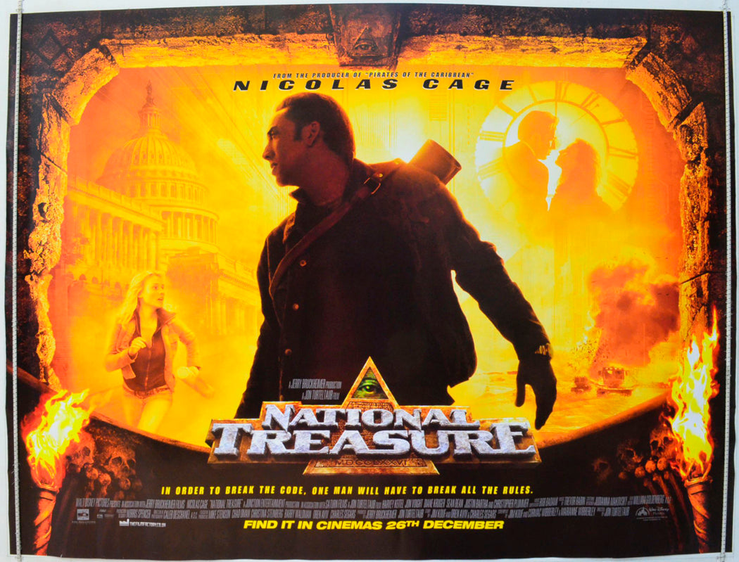 National Treasure Original British Quad Poster - Film Poster - Movie Poster 