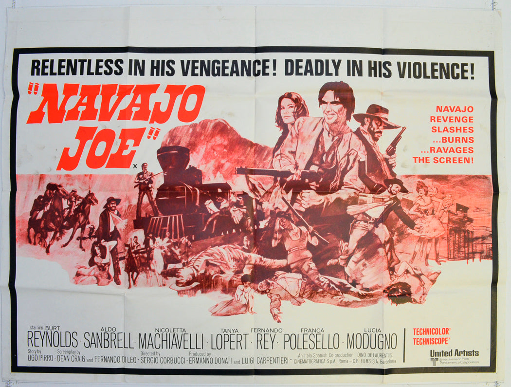 Navajo Joe  Original British Quad Poster - Film Poster - Movie Poster 