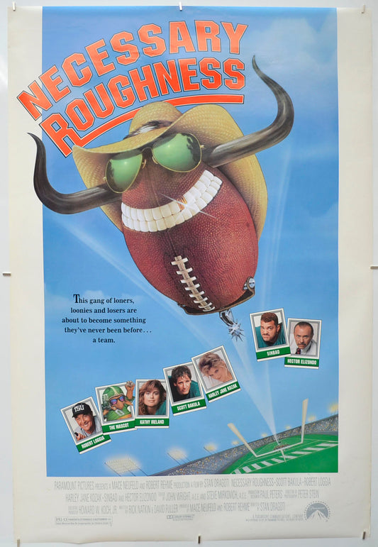 Necessary Roughness  Original One Sheet Poster - Film Poster - Movie Poster