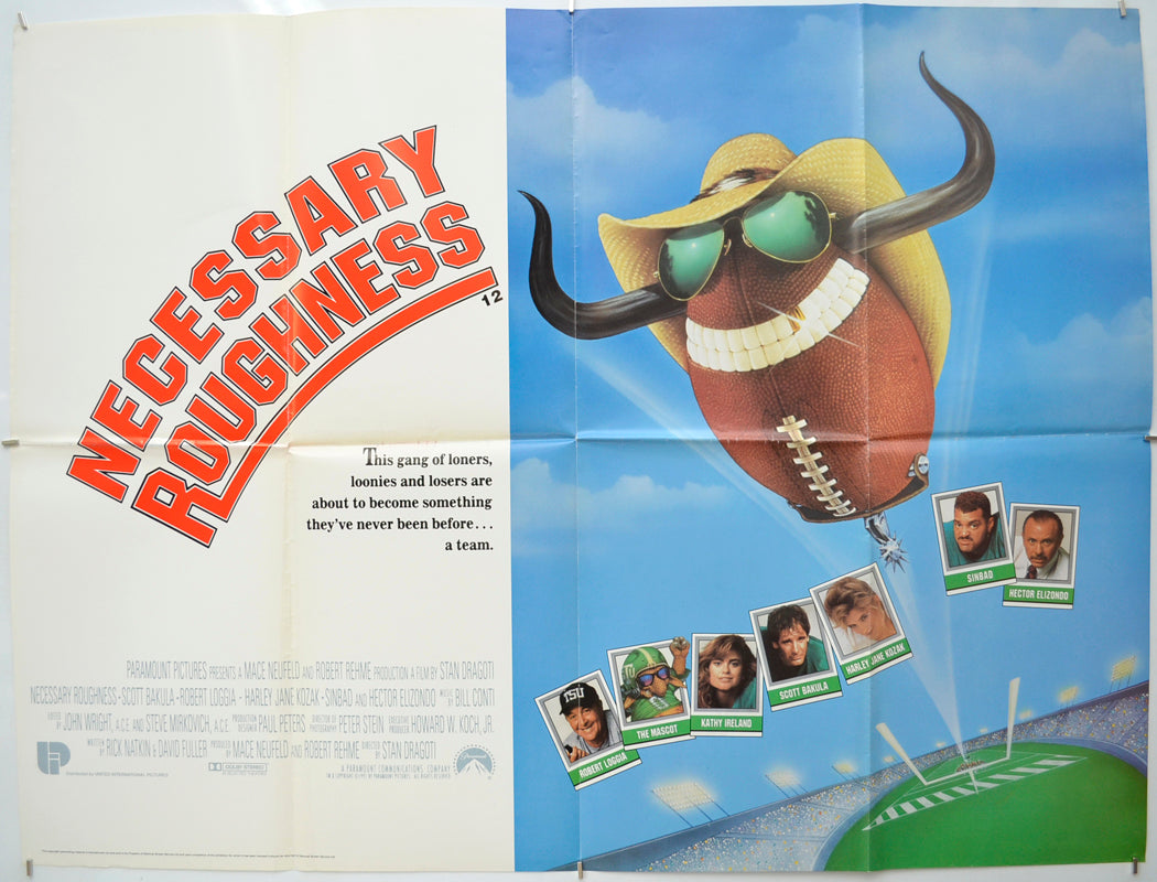 Necessary Roughness - Original Quad Poster - Film Poster - Movie Poster