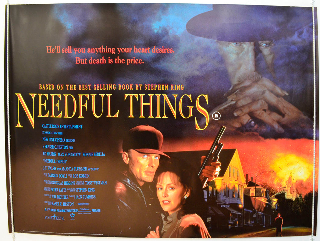 Needful Things  Original British Quad Poster - Film Poster - Movie Poster