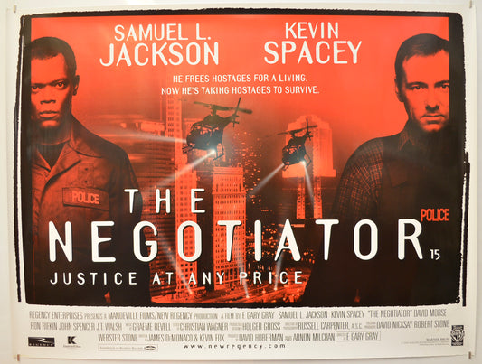 The Negotiator Original Quad Poster - Film Poster - Movie Poster