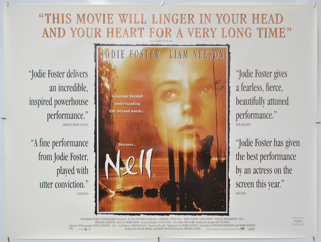 Nell - Original Quad Poster - Film Poster - Movie Poster