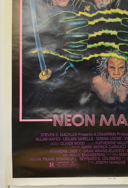 NEON MANIACS (Bottom Left) Cinema One Sheet Movie Poster 