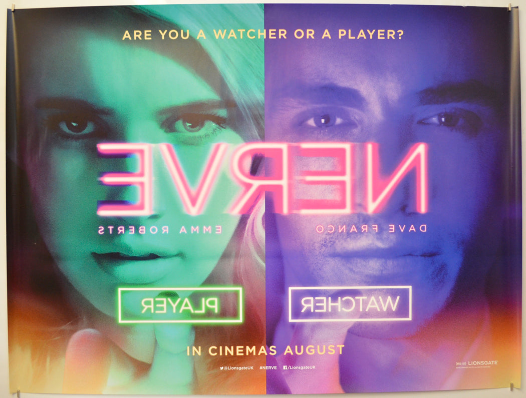 Nerve (Teaser / Advance Version)  Original Quad Poster - Film Poster - Movie Poster