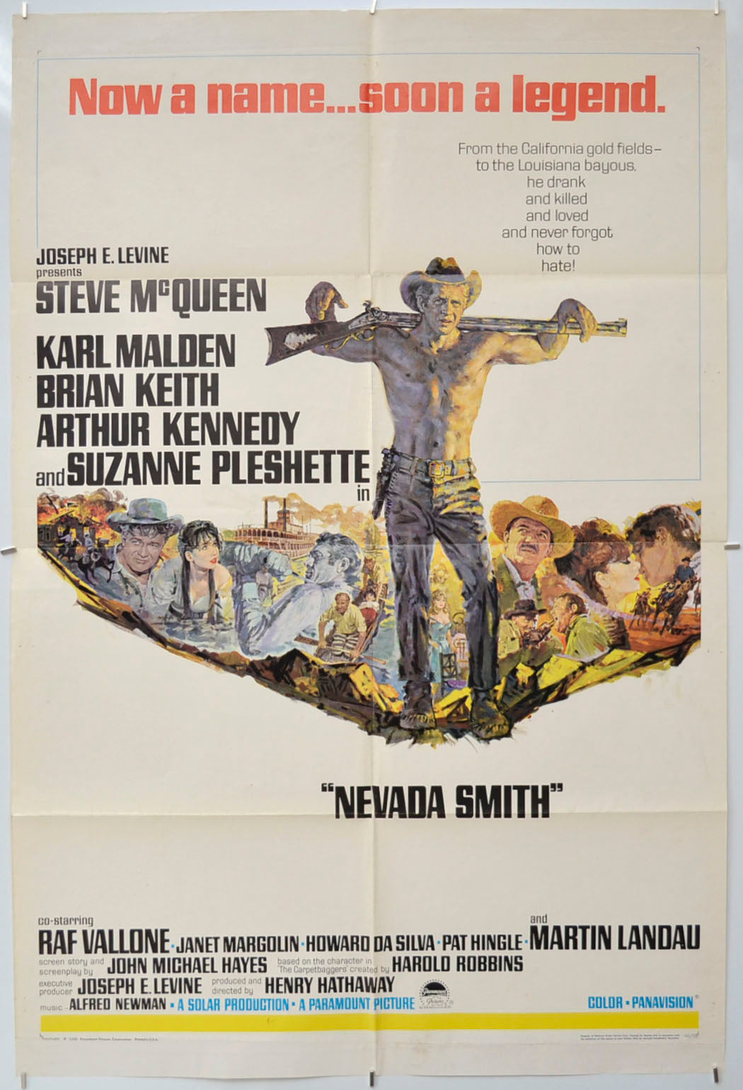 Nevada Smith  Original One Sheet Poster - Film Poster - Movie Poster