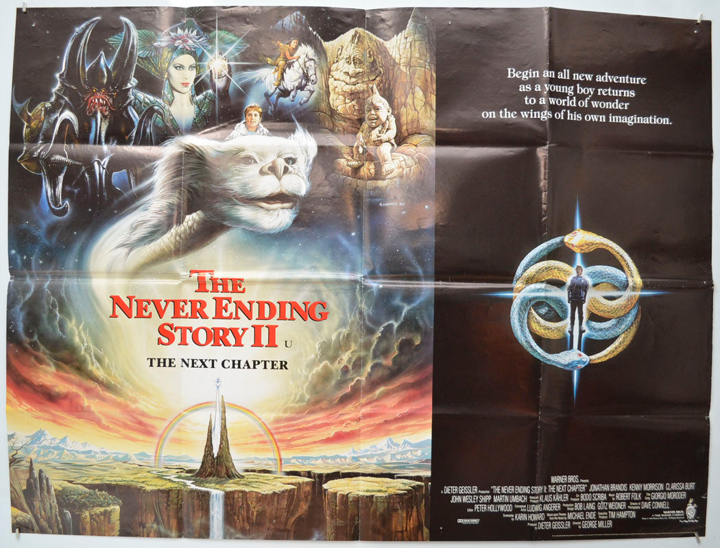 Never Ending Story II : The Next Chapter Original Quad Poster - Film Poster - Movie Poster