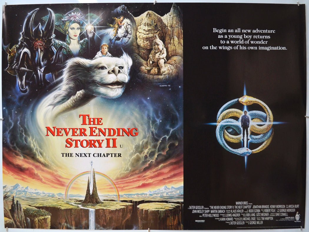 Never Ending Story II : The Next Chapter Original Quad Poster - Film Poster - Movie Poster