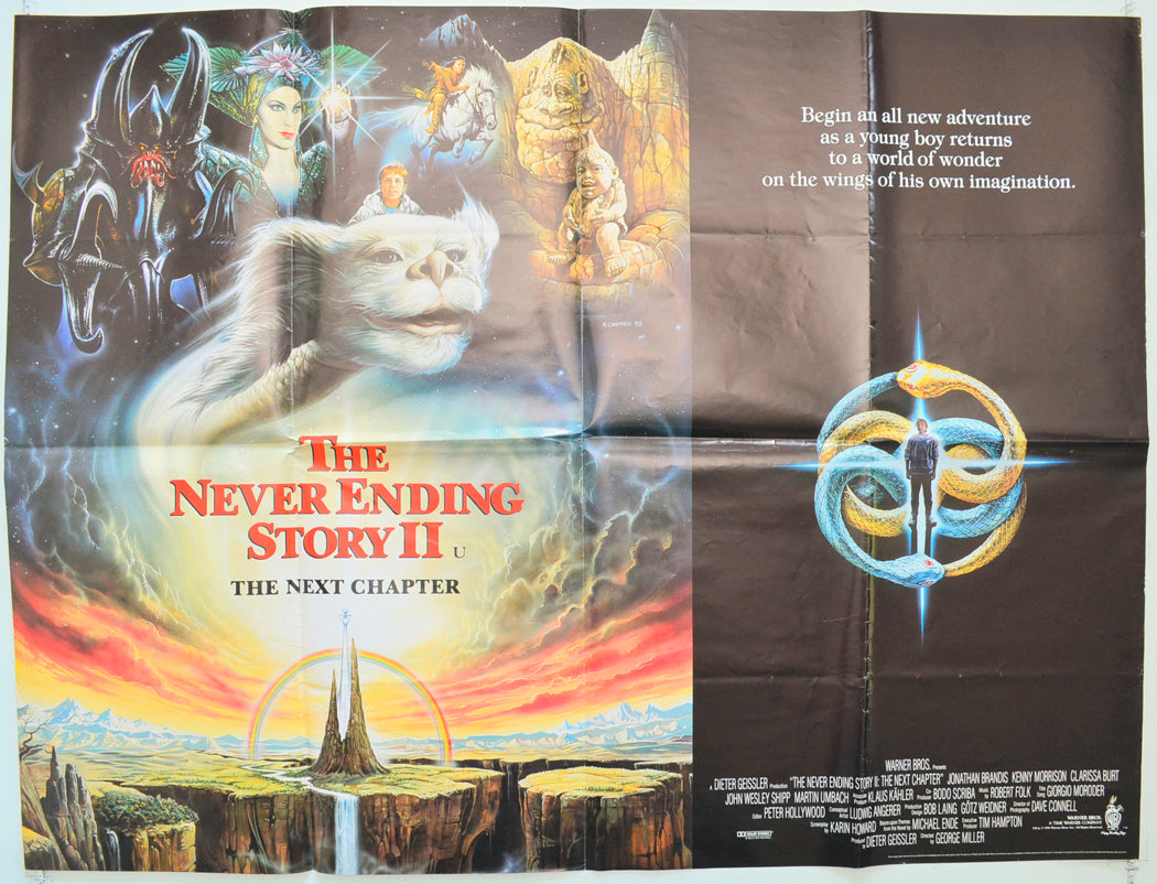 The Never Ending Story II : The Next Chapter Original Quad Poster - Film Poster - Movie Poster  