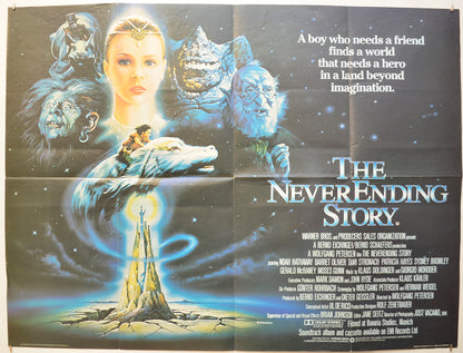 The Never Ending Story (a.k.a. The Neverending Story)  Original Quad Poster - Film Poster - Movie Poster