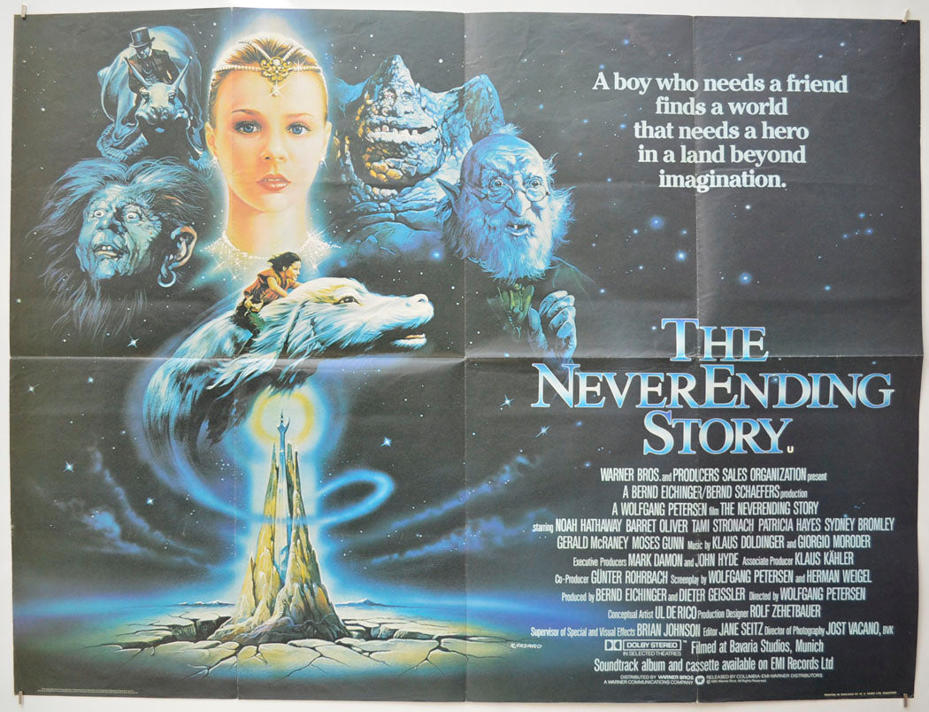 The Never Ending Story (a.k.a. The Neverending Story)  Original Quad Poster - Film Poster - Movie Poster