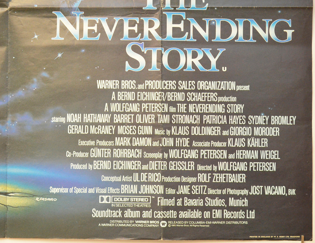 THE NEVERENDING STORY (Bottom Right) Cinema Quad Movie Poster 