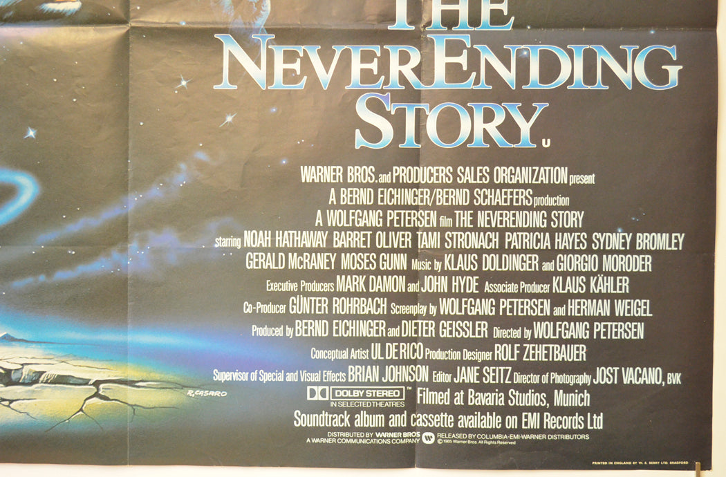 THE NEVER ENDING STORY (Bottom Right) Cinema Quad Movie Poster 