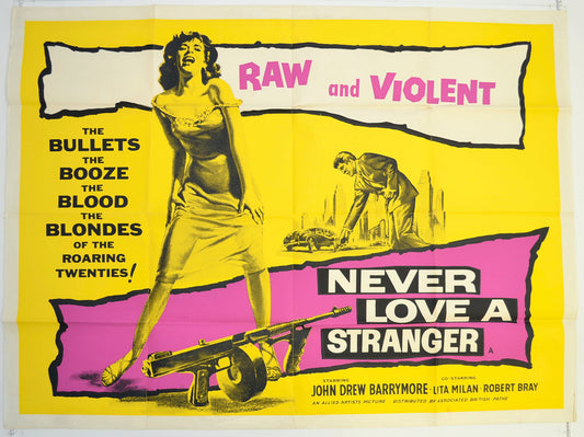 Never Love A Stranger  Original British Quad Poster - Film Poster - Movie Poster 