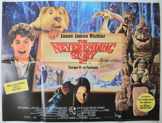 The Never Ending Story III  (a.k.a. The Neverending Story 3)  Original Quad Poster - Film Poster - Movie Poster 