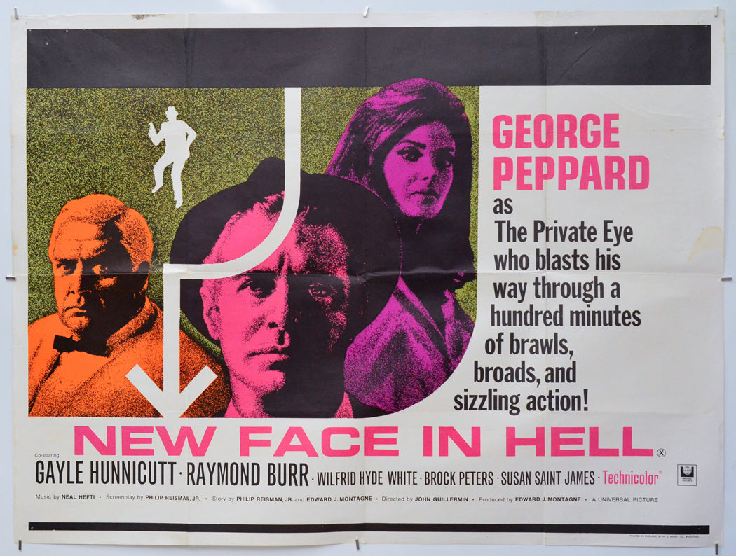 New Face In Hell - Original Quad Poster - Film Poster - Movie Poster