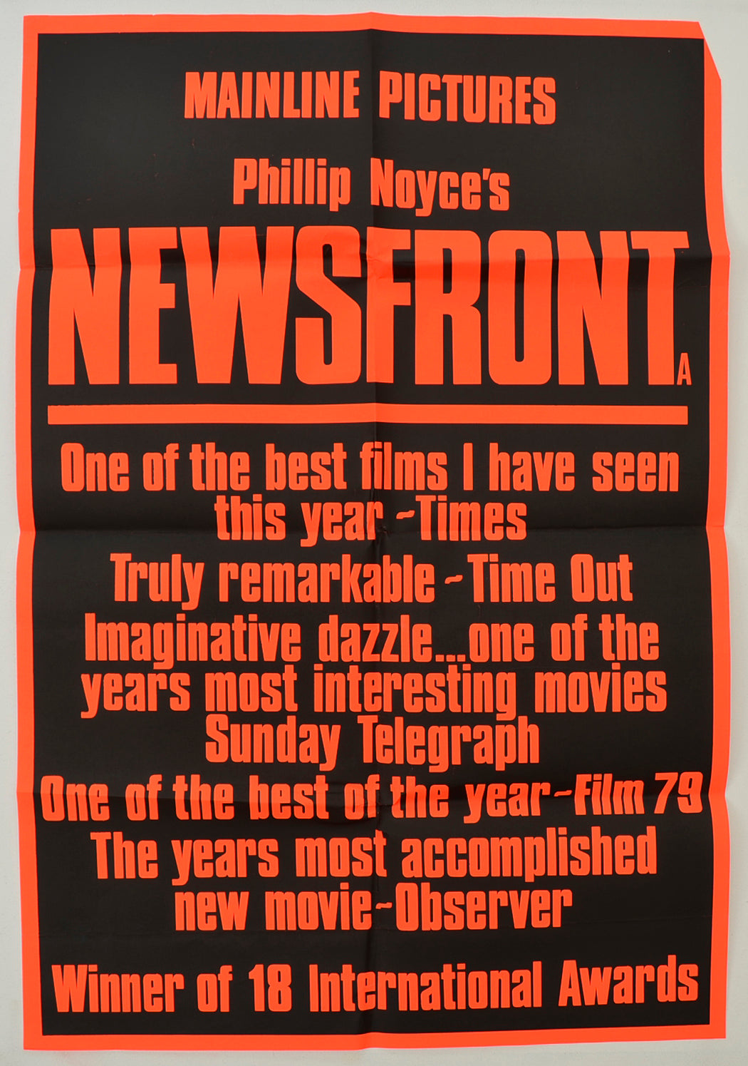 Newsfront   Original Double Crown Poster - Film Poster - Movie Poster 