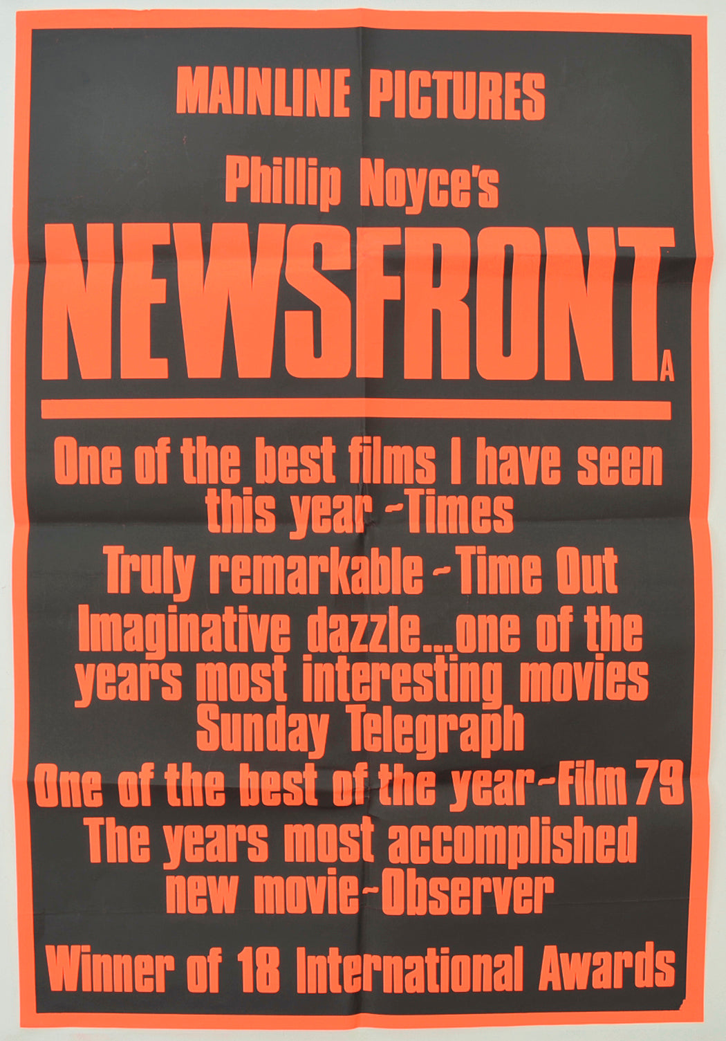 Newsfront   Original Double Crown Poster - Film Poster - Movie Poster 