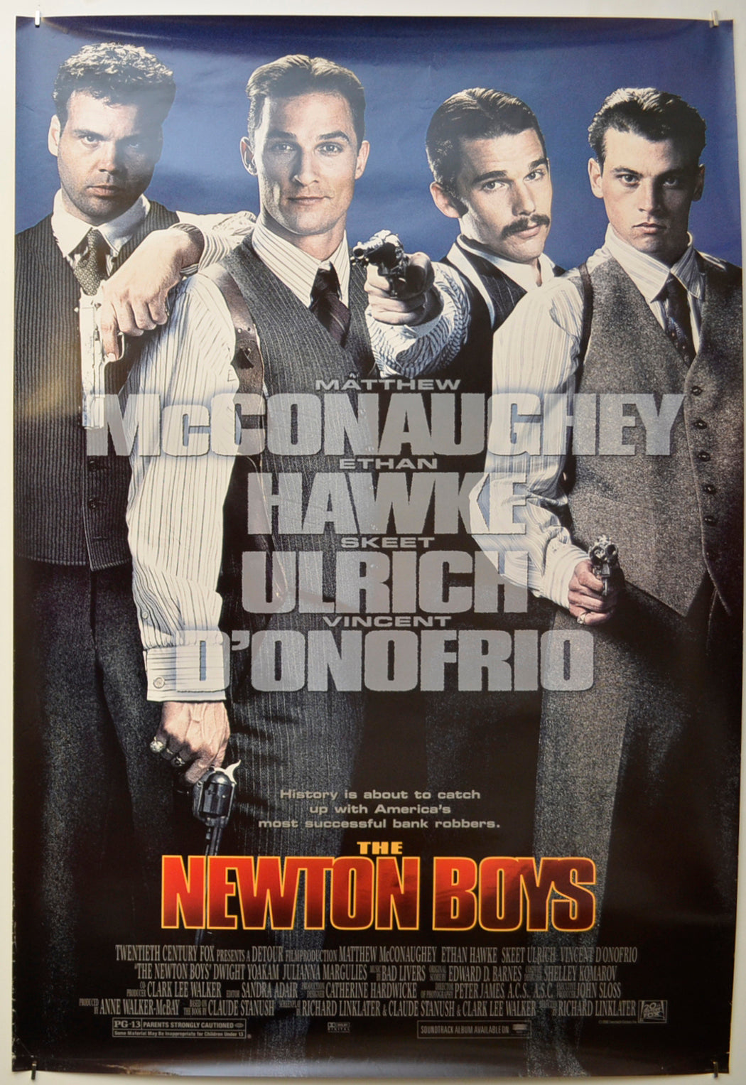 The Newton Boys  Original One Sheet Poster - Film Poster - Movie Poster