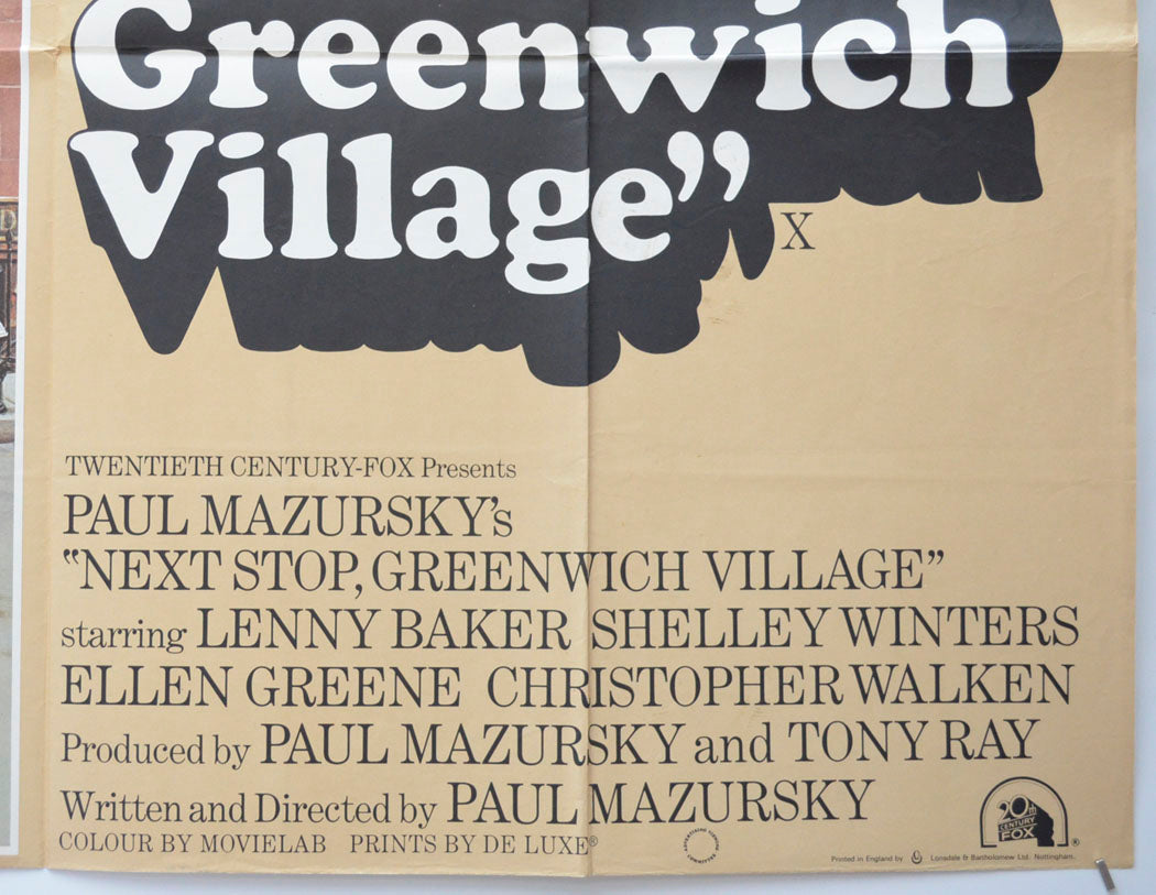 NEXT STOP GREENWICH VILLAGE (Bottom Right) Cinema Quad Movie Poster 