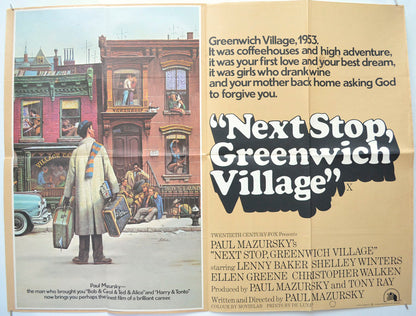 Next Stop Greenwich Village Original Quad Poster - Film Poster - Movie Poster