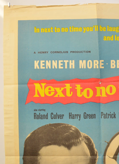 NEXT TO NO TIME (Top Left) Cinema One Sheet Movie Poster 