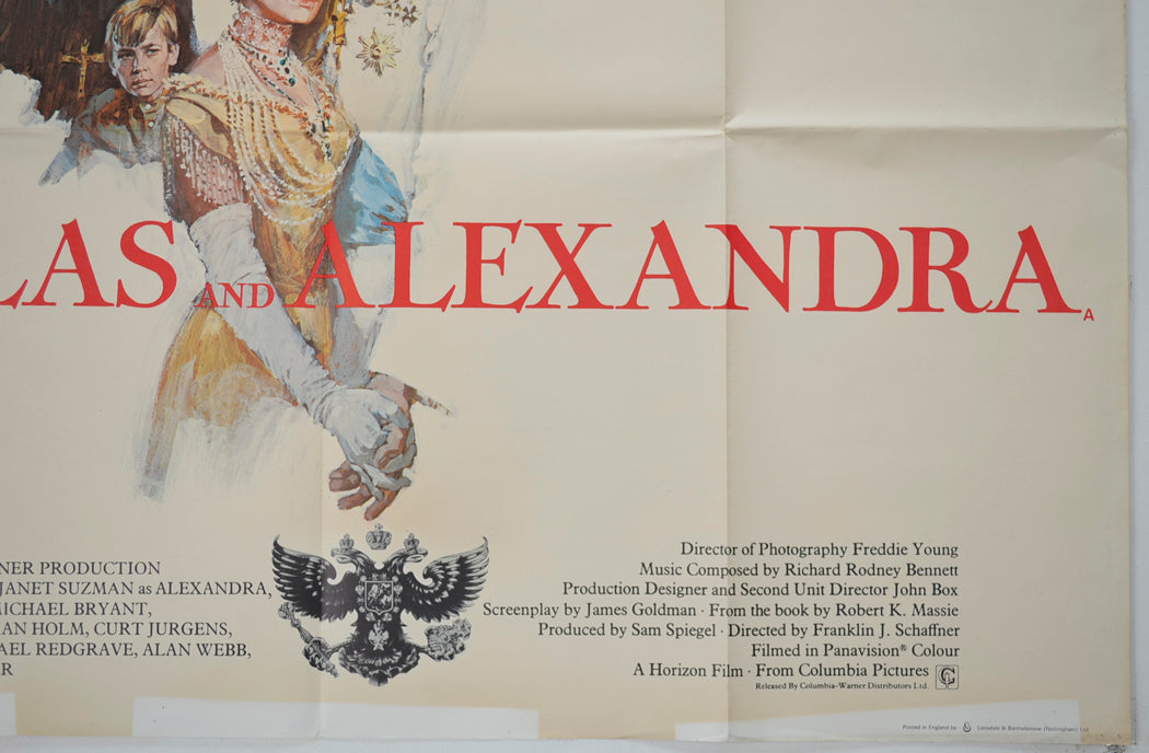 NICHOLAS AND ALEXANDRA (Bottom Right) Cinema Quad Movie Poster 