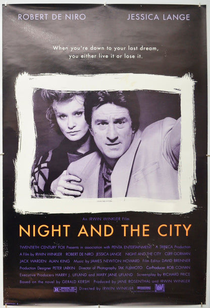 Night And The City Original One Sheet Poster - Film Poster - Movie Poster