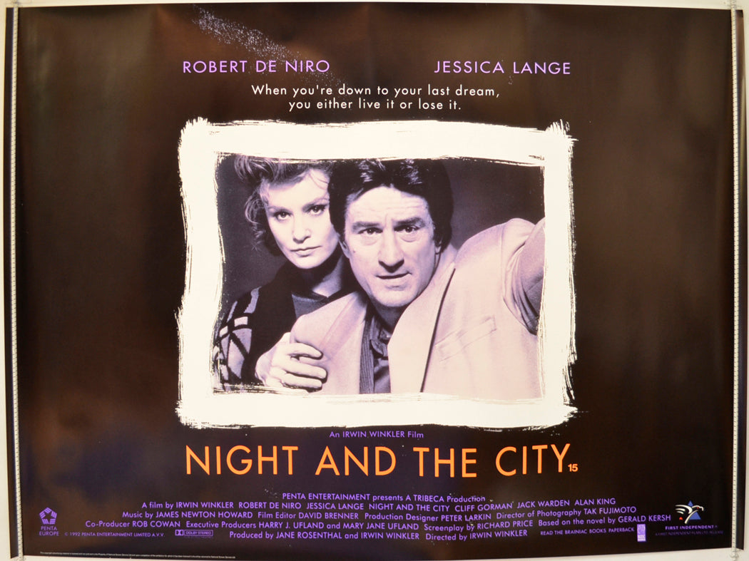 Night And The City  Original Quad Poster - Film Poster - Movie Poster