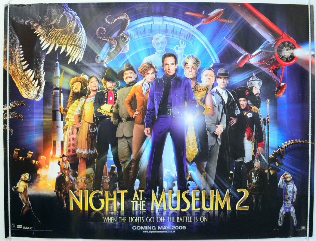 Night At The Museum 2  (Teaser / Advance Version)   Original British Quad Poster - Film Poster - Movie Poster 