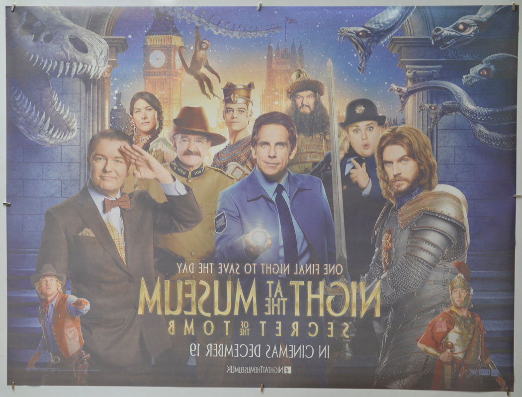 Night At The Museum: Secret Of The Tomb (Back) Cinema Quad Movie Poster 