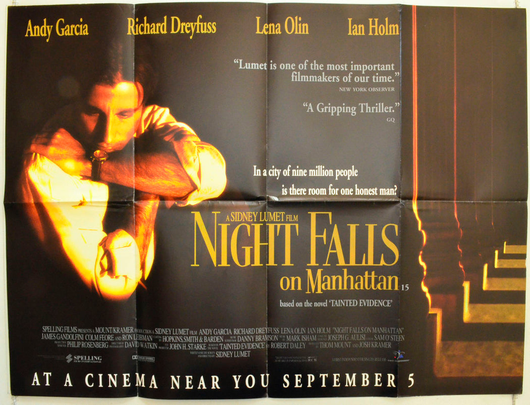 Night Falls On Manhattan Original British Quad Poster - Film Poster - Movie Poster 