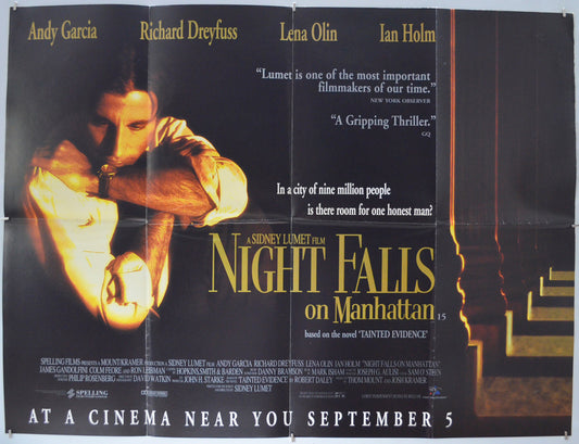 Night Falls On Manhattan - Original Quad Poster - Film Poster - Movie Poster