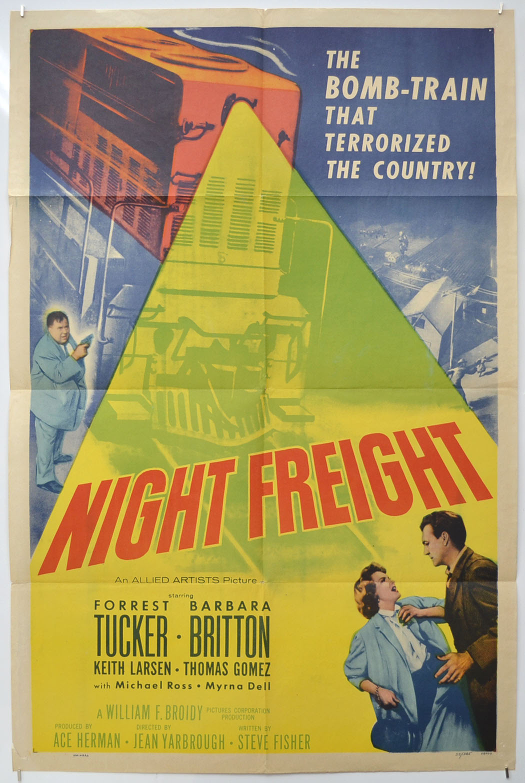 Night Freight  Original One Sheet Poster - Film Poster - Movie Poster