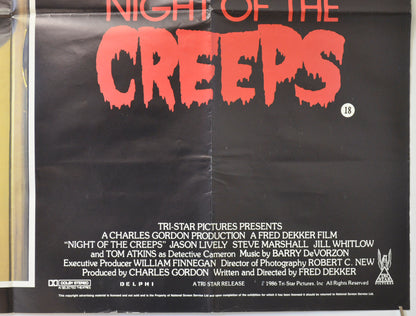 NIGHT OF THE CREEPS (Bottom Right) Cinema Quad Movie Poster 