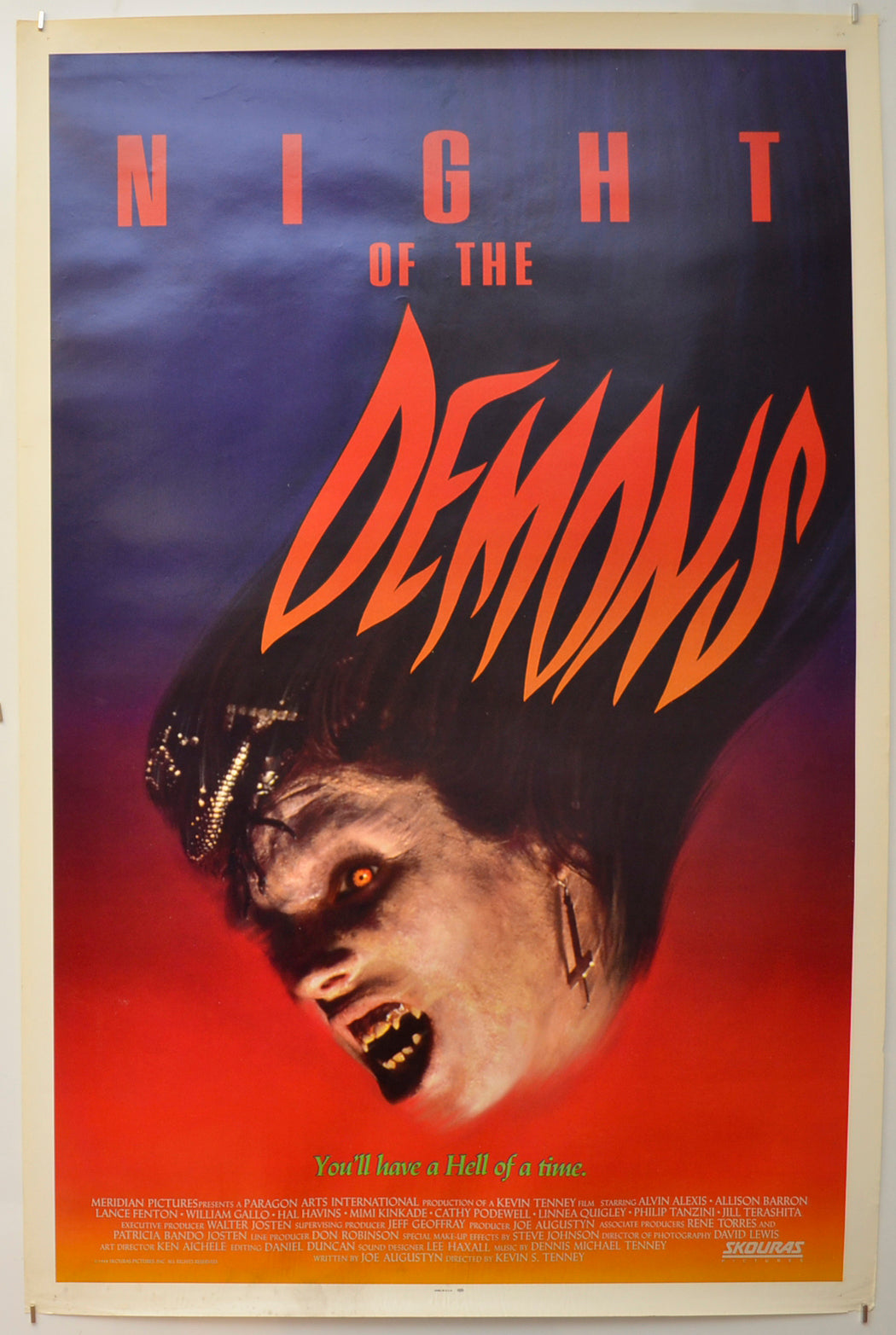 Night Of The Demons Original One Sheet Poster - Film Poster - Movie Poster  