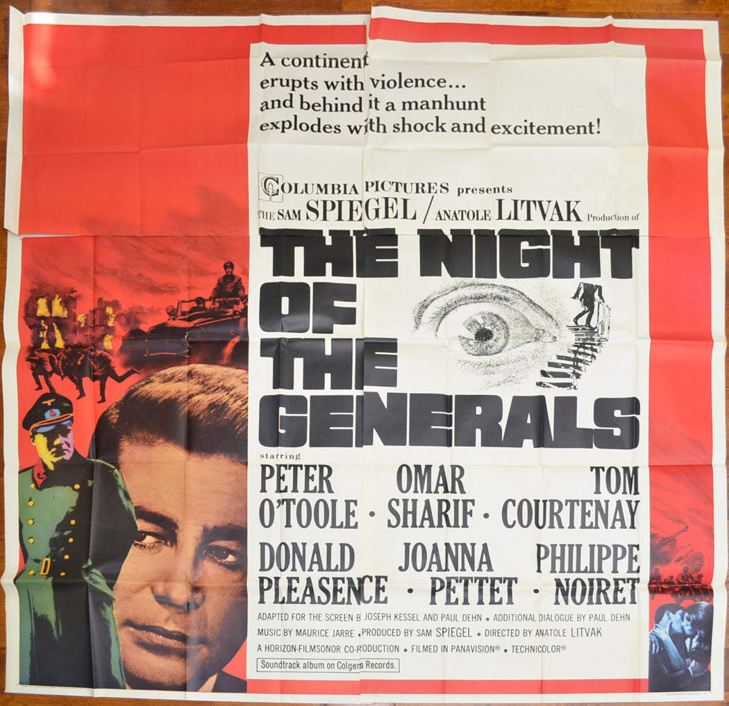 The Night Of The Generals   Original US 6-Sheet Poster - Film Poster - Movie Poster 