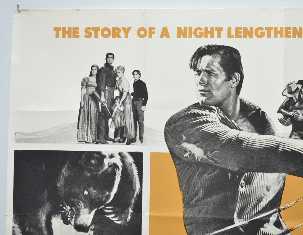 THE NIGHT OF THE GRIZZLY (Top Left) Cinema Quad Movie Poster 