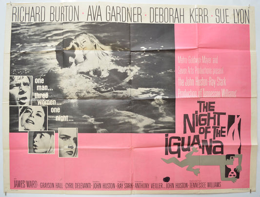 The Night of the Iguana Original Quad Poster - Film Poster - Movie Poster